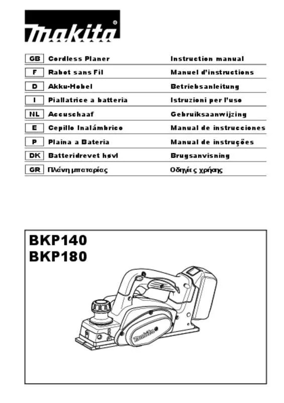 Mode d'emploi MAKITA BKP140