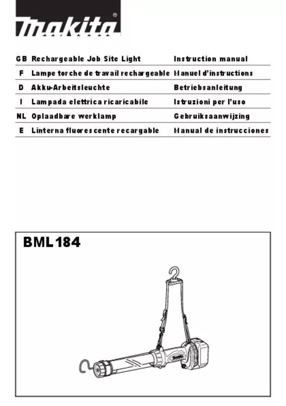 Mode d'emploi MAKITA BML184