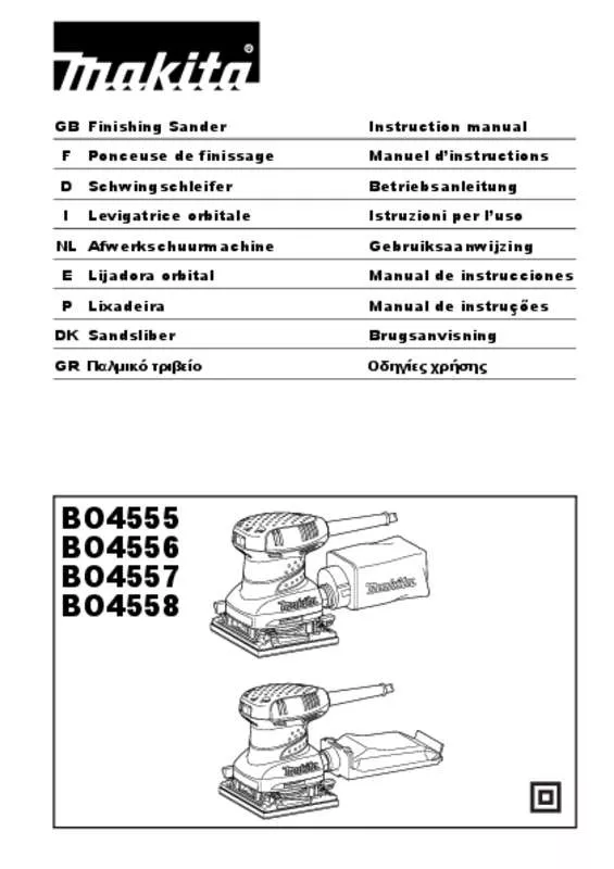 Mode d'emploi MAKITA BO4555