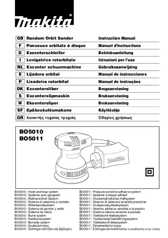 Mode d'emploi MAKITA BO5010