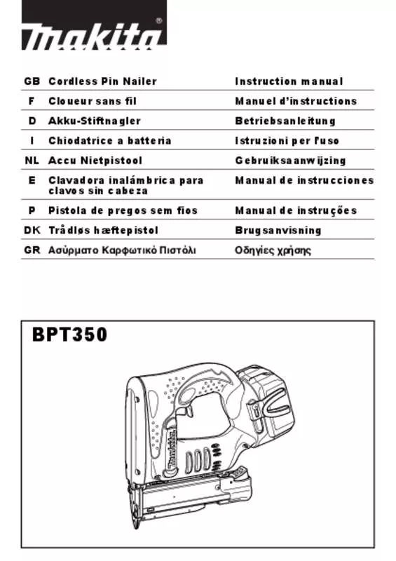 Mode d'emploi MAKITA BPT350