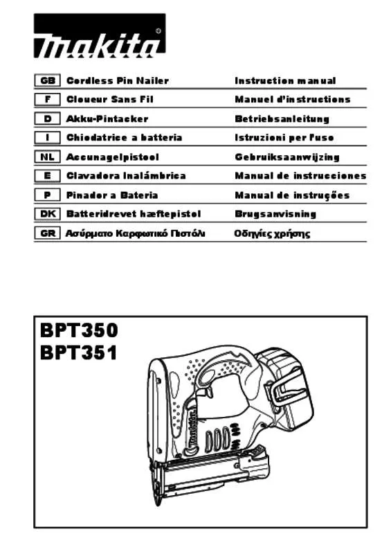 Mode d'emploi MAKITA BPT351