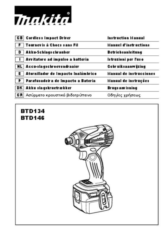 Mode d'emploi MAKITA BTD134