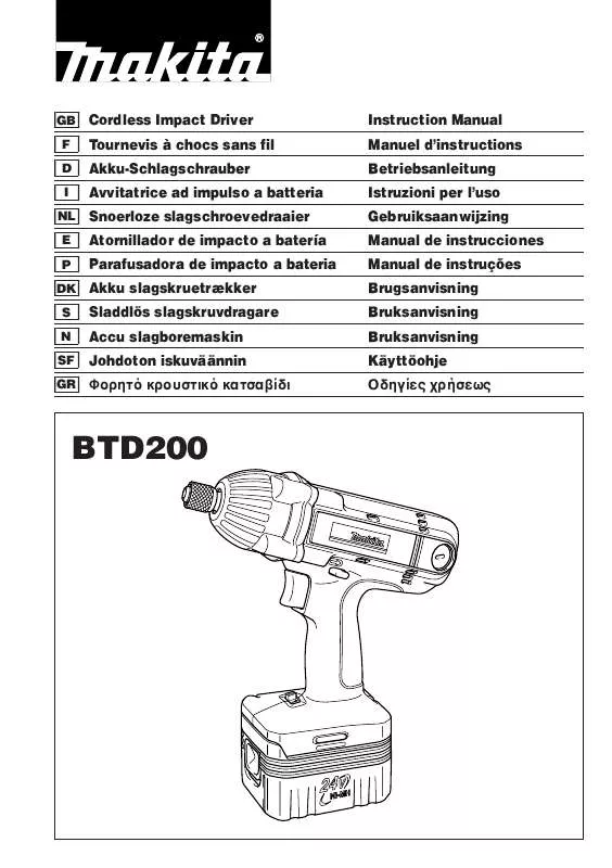 Mode d'emploi MAKITA BTD200