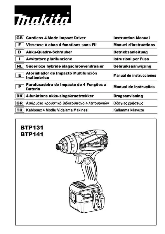 Mode d'emploi MAKITA BTP141