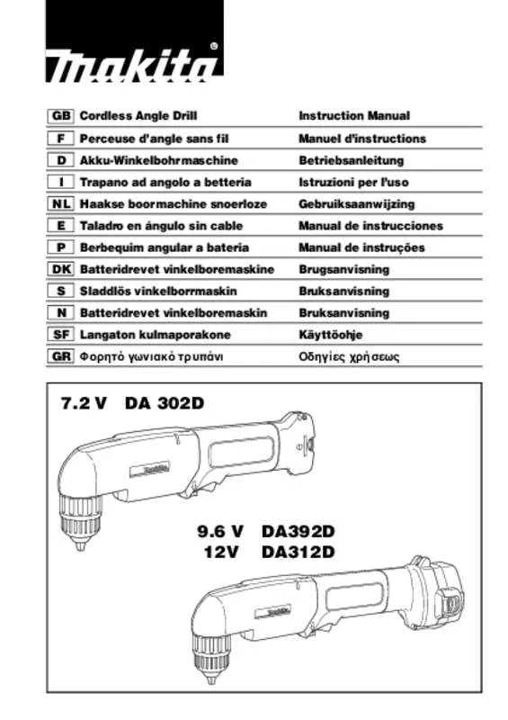 Mode d'emploi MAKITA DA302