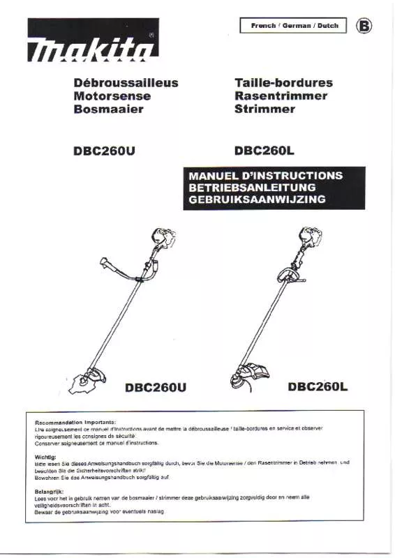 Mode d'emploi MAKITA DBC260L