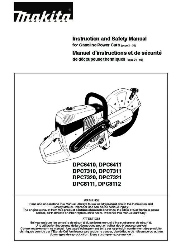 Mode d'emploi MAKITA DPC6411