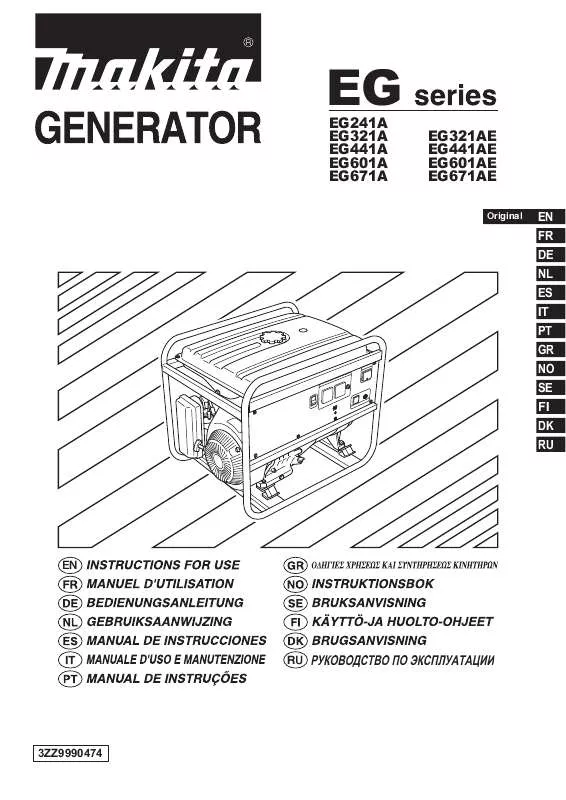 Mode d'emploi MAKITA EG321AE