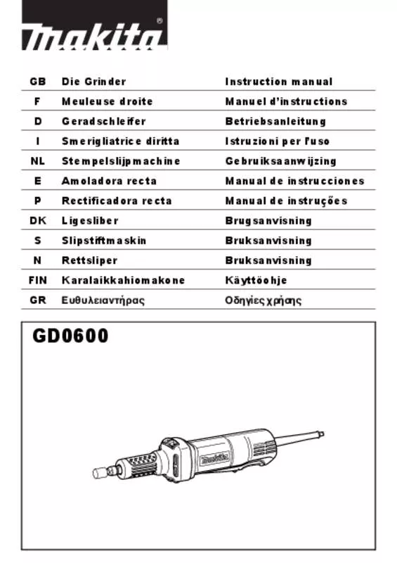 Mode d'emploi MAKITA GD0600