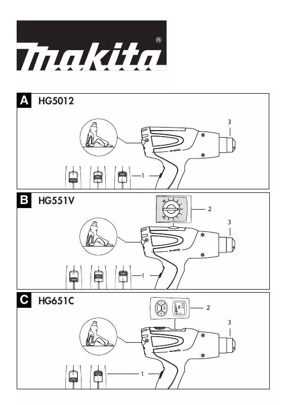 Mode d'emploi MAKITA HG5012