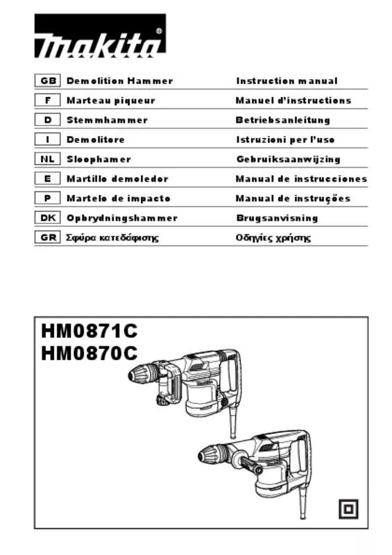 Mode d'emploi MAKITA HM0871C