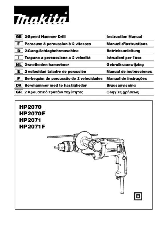 Mode d'emploi MAKITA HP2070