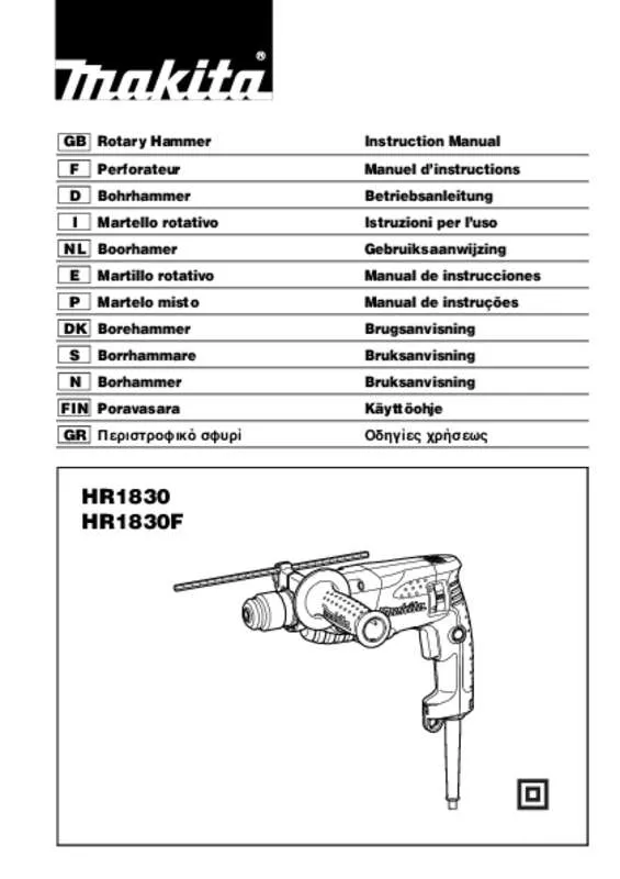 Mode d'emploi MAKITA HR1830F