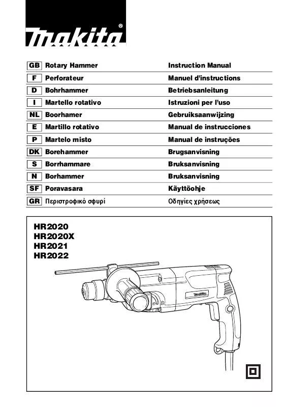 Mode d'emploi MAKITA HR2020