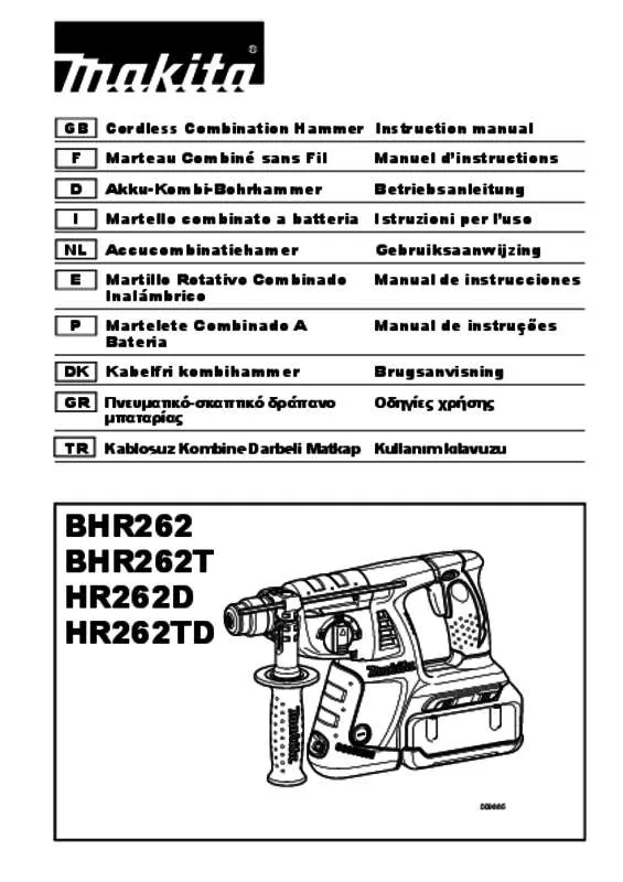 Mode d'emploi MAKITA HR262TD