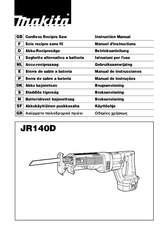 Mode d'emploi MAKITA JR140D