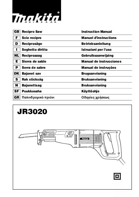 Mode d'emploi MAKITA JR3020