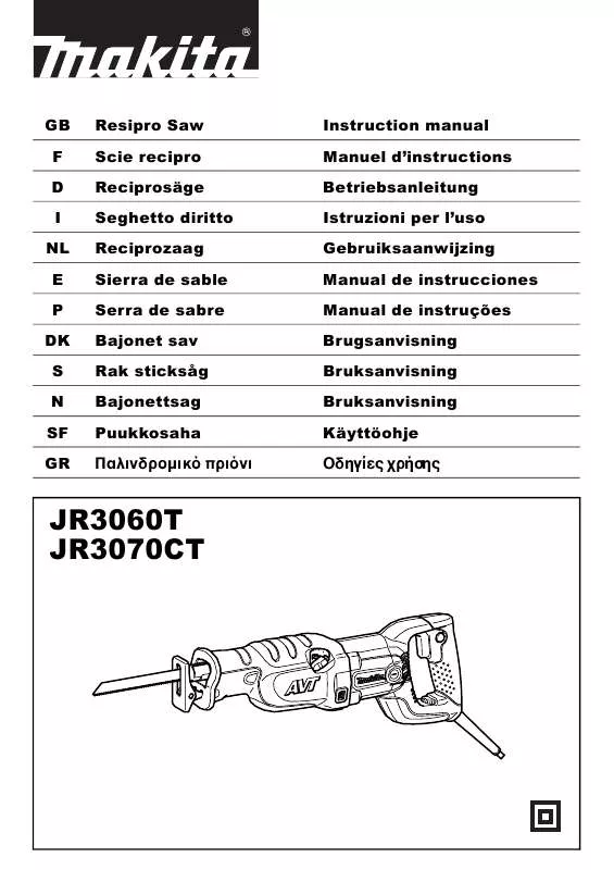 Mode d'emploi MAKITA JR3060T