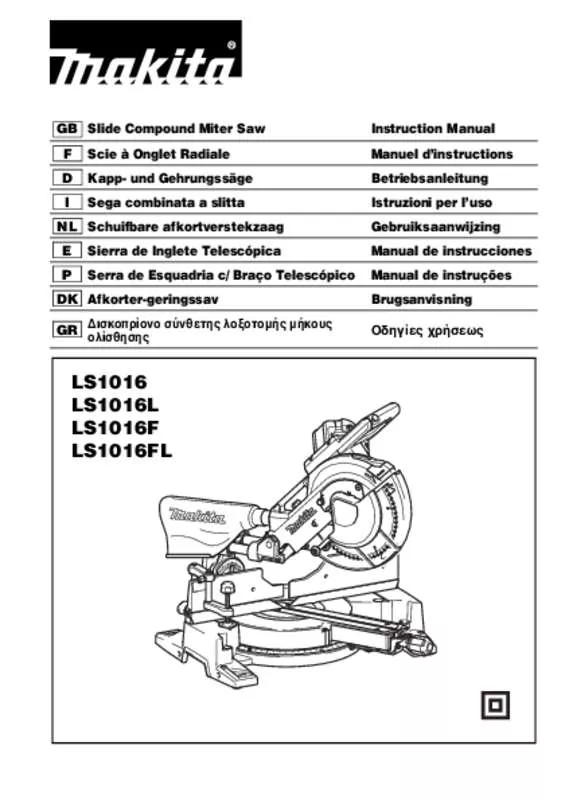 Mode d'emploi MAKITA LS1016F