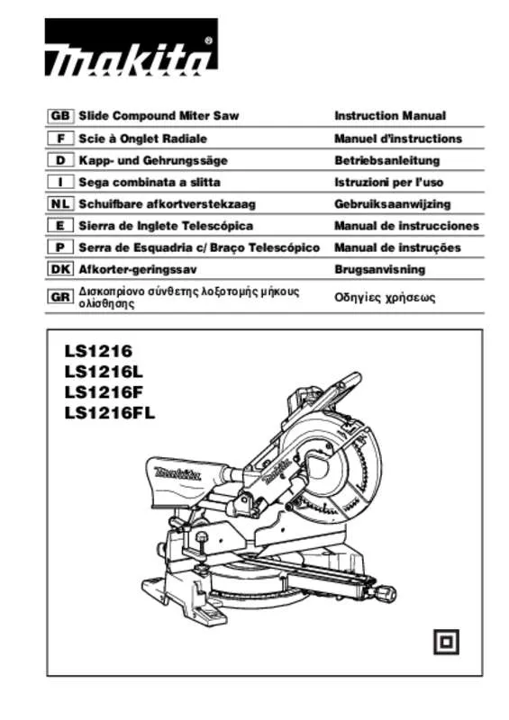 Mode d'emploi MAKITA LS1216F