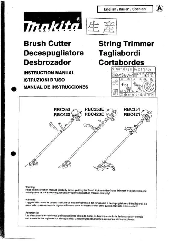 Mode d'emploi MAKITA RBC350