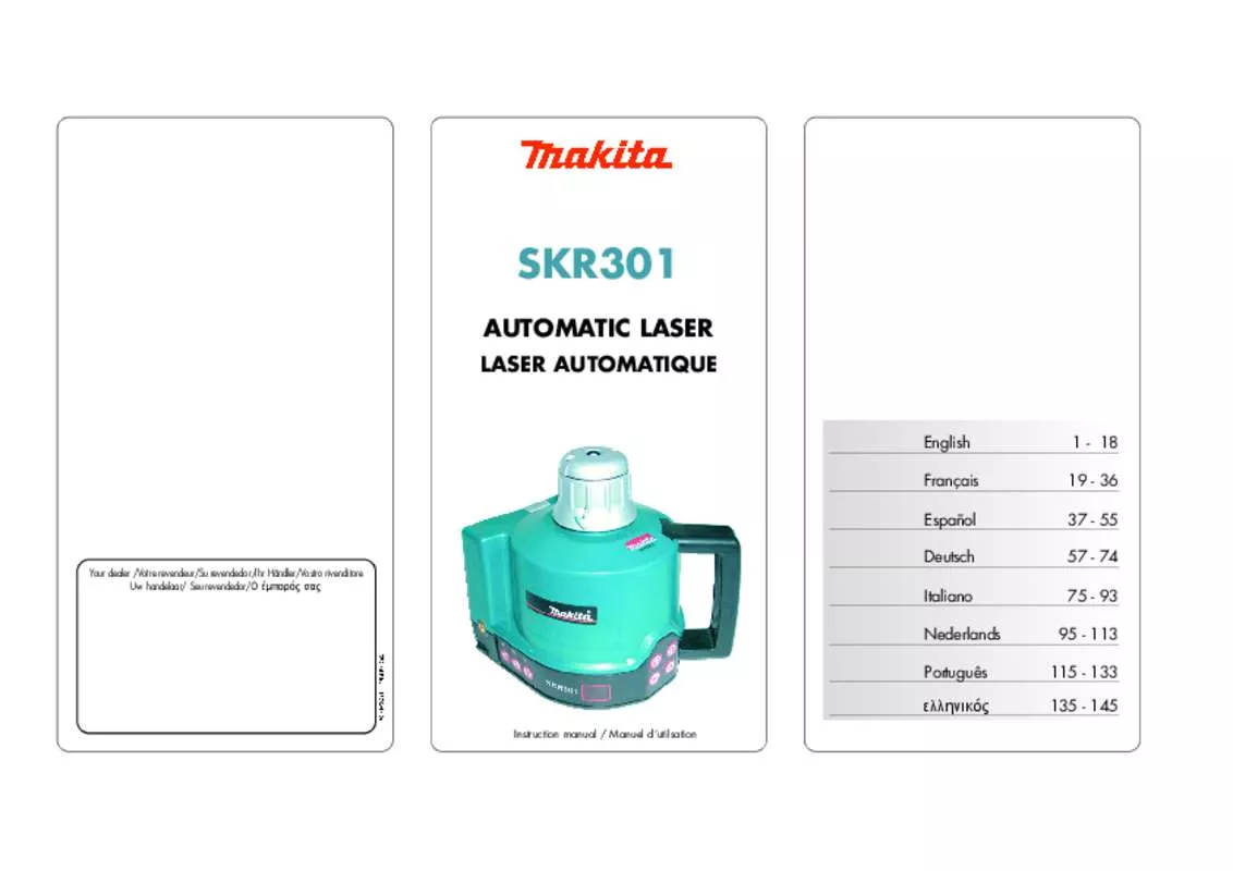 Mode d'emploi MAKITA SKR301