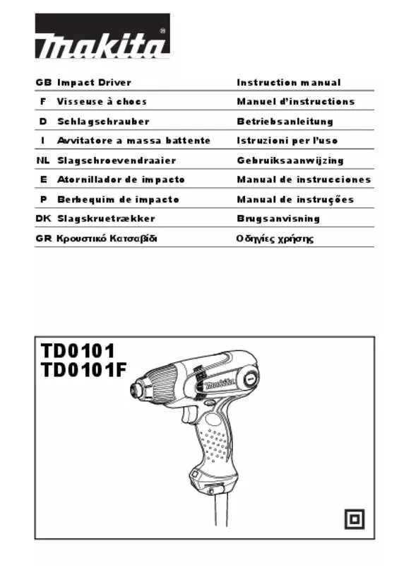 Mode d'emploi MAKITA TD101F