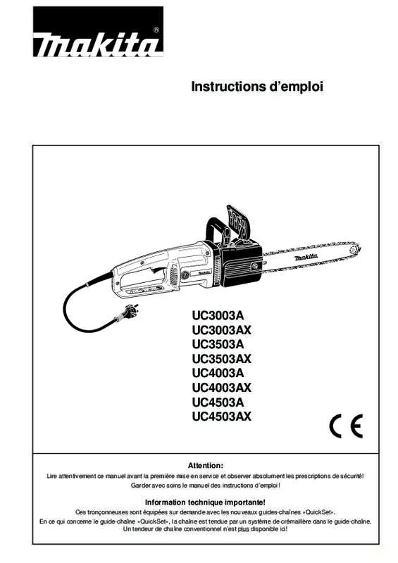 Mode d'emploi MAKITA UC3003AX