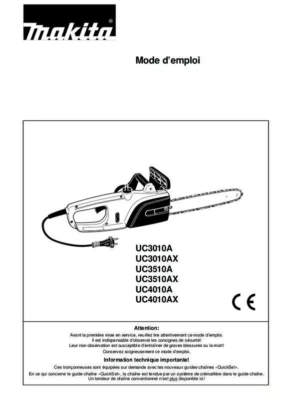 Mode d'emploi MAKITA UC3010AX