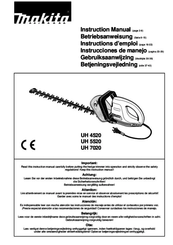 Mode d'emploi MAKITA UH4520