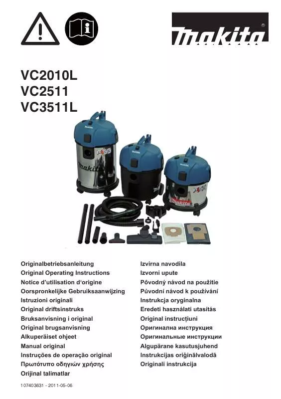 Mode d'emploi MAKITA VC2511