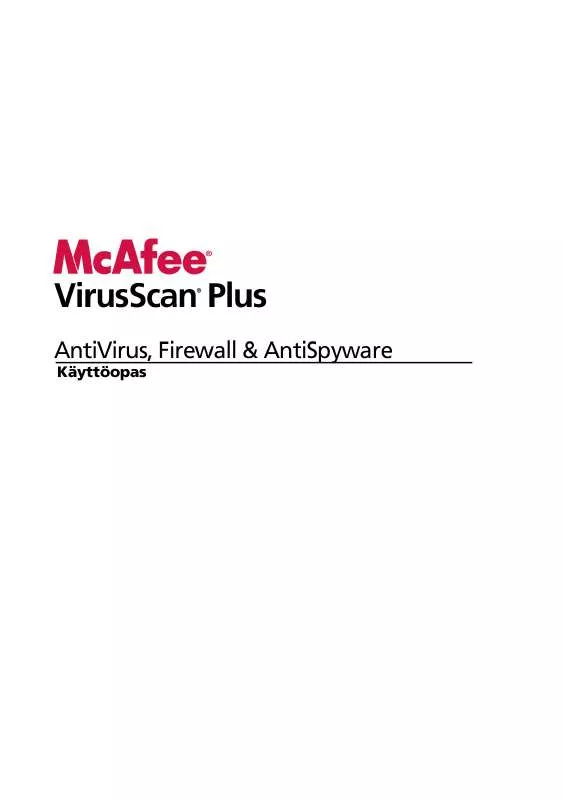 Mode d'emploi MCAFEE VIRUSSCAN PLUS 2009