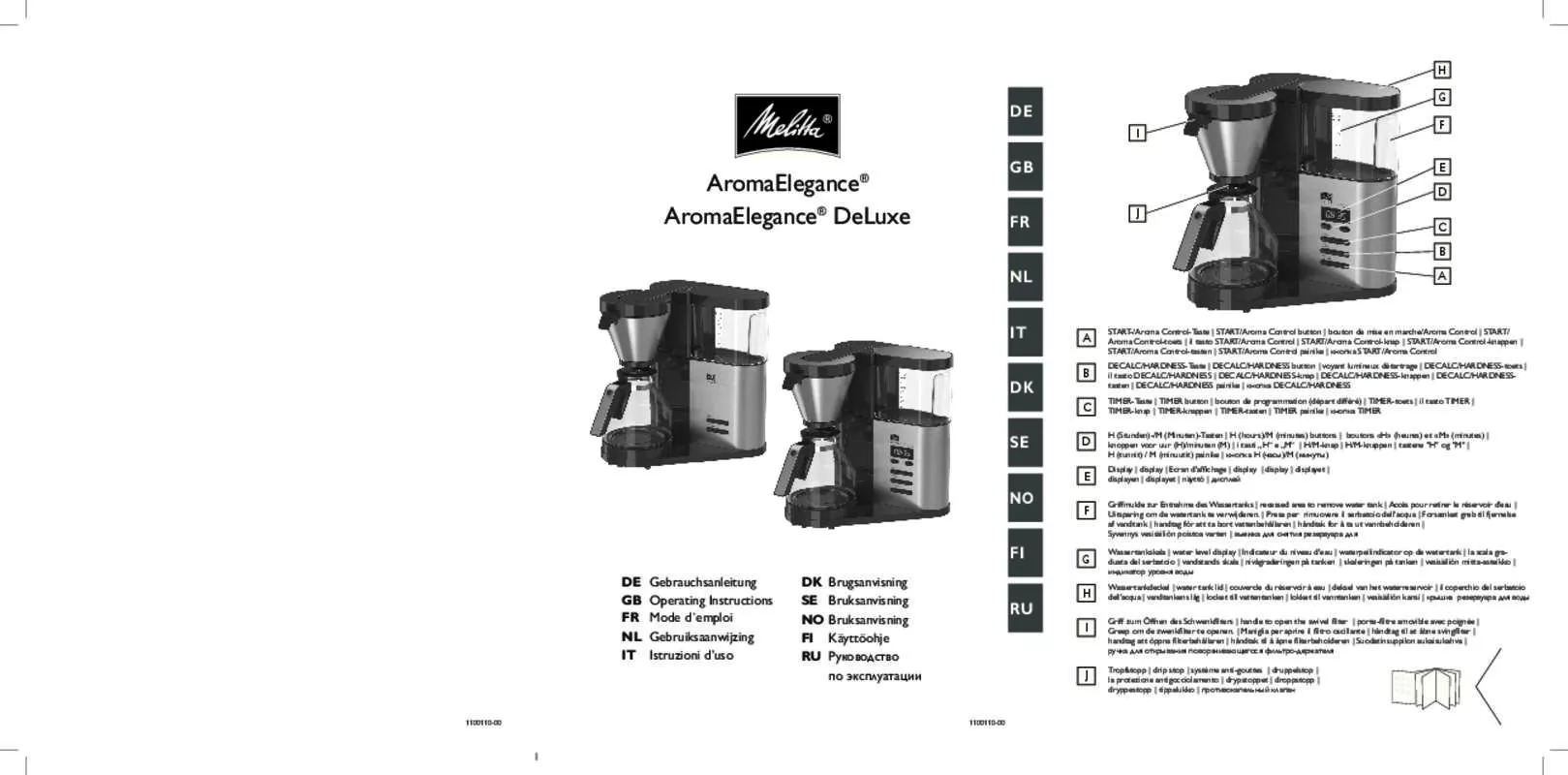 Mode d'emploi MELITTA AROMA ELEGANCE DELUXE