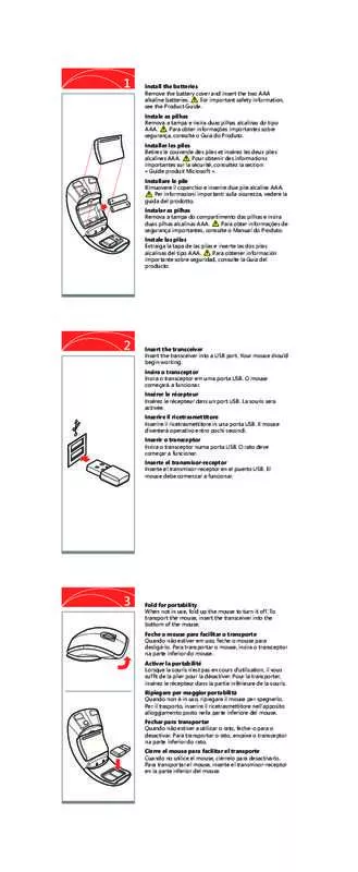 Mode d'emploi MICROSOFT ARC MOUSE