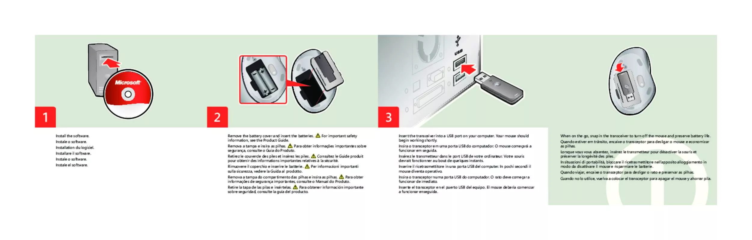 Mode d'emploi MICROSOFT NATURAL WIRELESS LASER MOUSE 6000