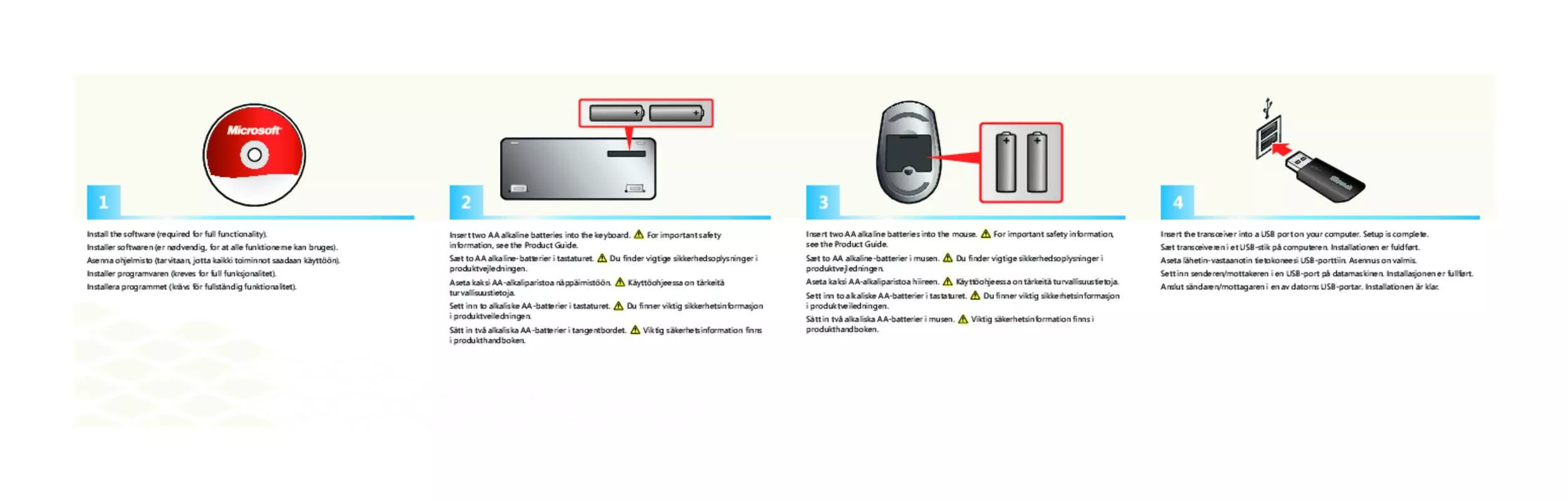 Mode d'emploi MICROSOFT WIRELESS DESKTOP 3000