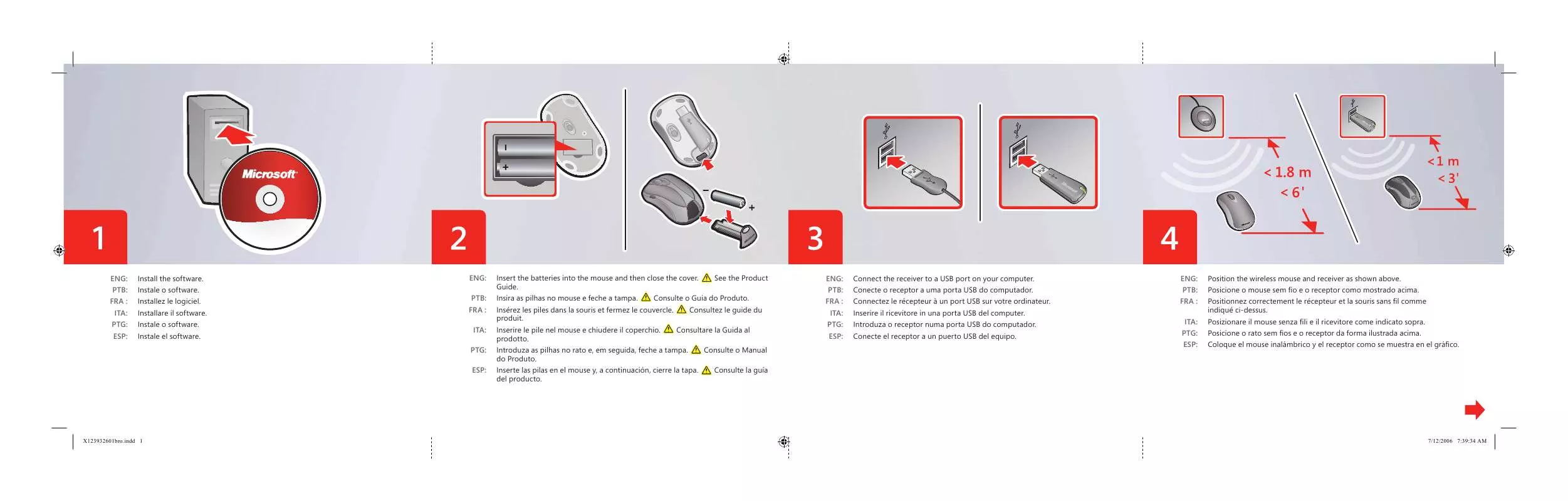 Mode d'emploi MICROSOFT WIRELESS NOTEBOOK LASER MOUSE 6000