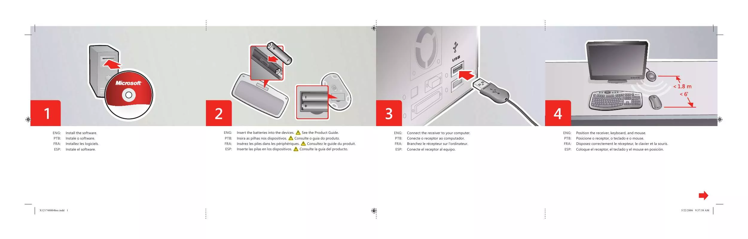 Mode d'emploi MICROSOFT WIRELESS OPTICAL DESKTOP 1000