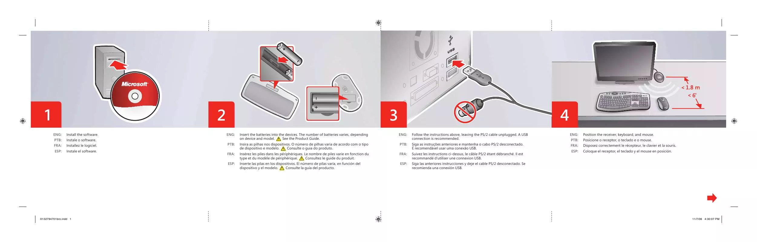 Mode d'emploi MICROSOFT WIRELESS OPTICAL DESKTOP ELITE