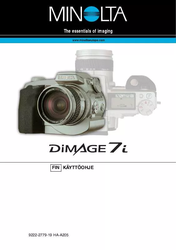 Mode d'emploi MINOLTA DIMAGE 7I