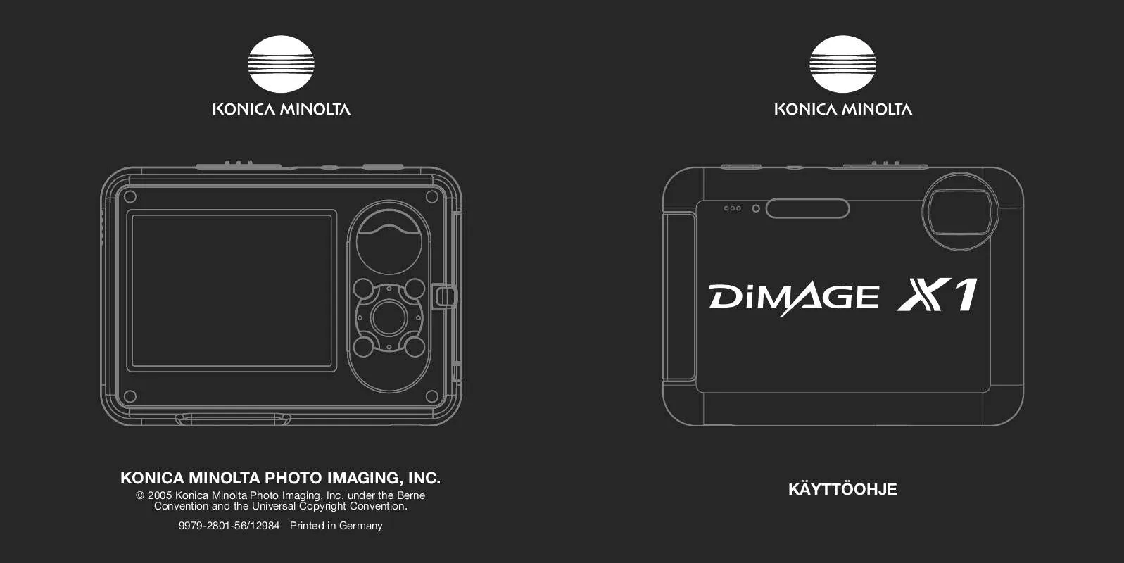 Mode d'emploi MINOLTA DIMAGE X1