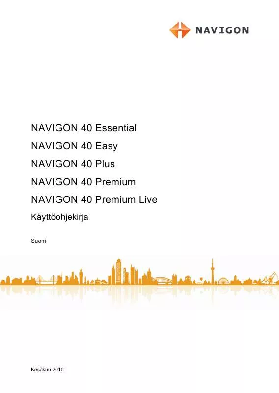 Mode d'emploi NAVIGON 40 EASY