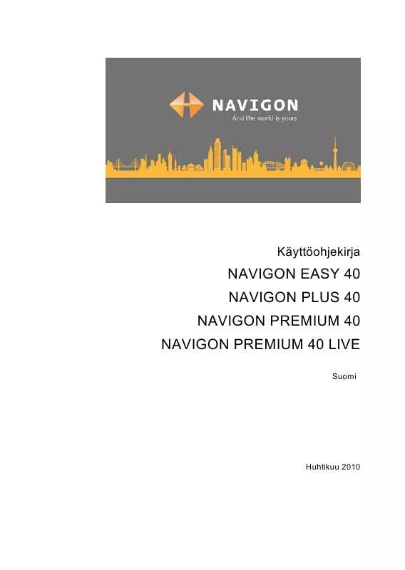 Mode d'emploi NAVIGON NAVIGON PREMIUM 40 LIVE