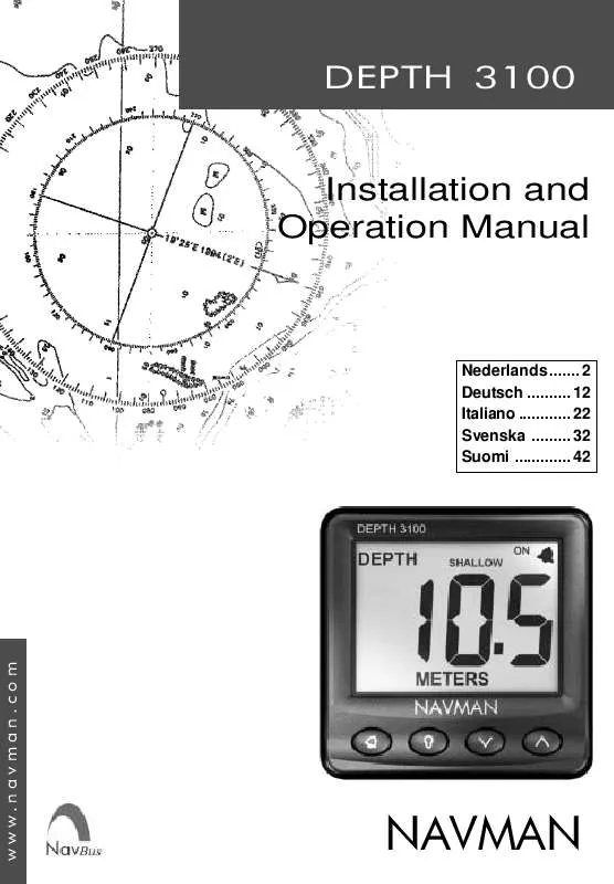 Mode d'emploi NAVMAN DEPTH 3100