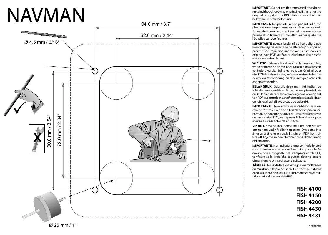 Mode d'emploi NAVMAN FISH 4431