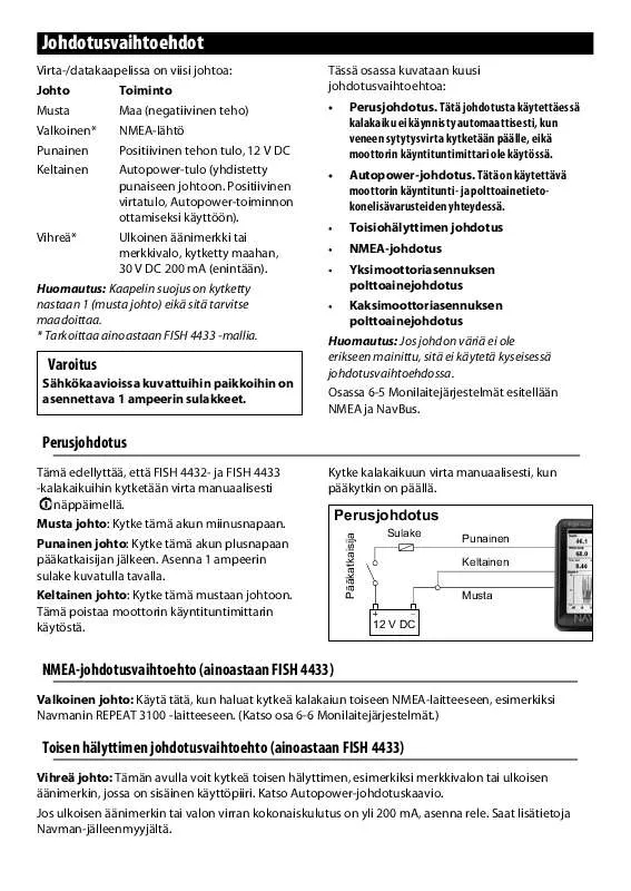 Mode d'emploi NAVMAN FISH 4432