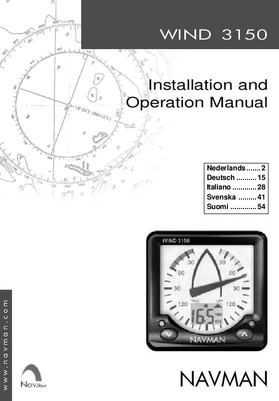 Mode d'emploi NAVMAN WIND 3150