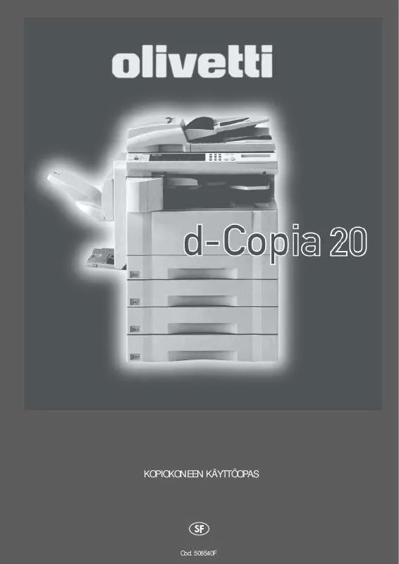 Mode d'emploi OLIVETTI D-COPIA 20