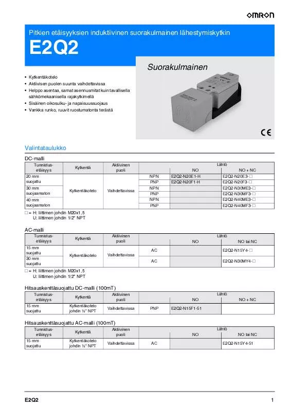 Mode d'emploi OMRON E2Q2